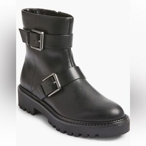 Nordstrom Macombs Water Resistant Moto Boots, Leather, Size 7, NEW